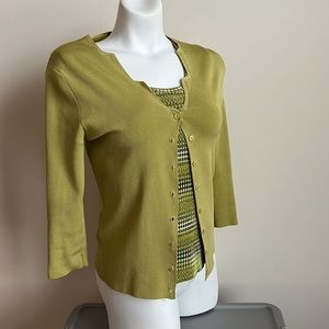 Sweater Set: Top & 3/4 Slv Sweater